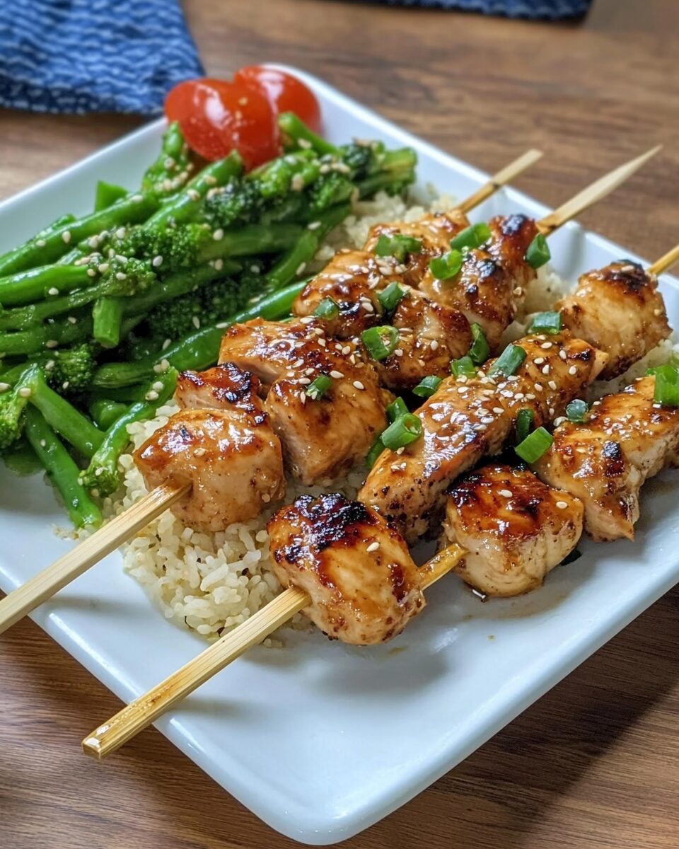 Soy-Glazed Chicken Yakitori Skewers with Scallions