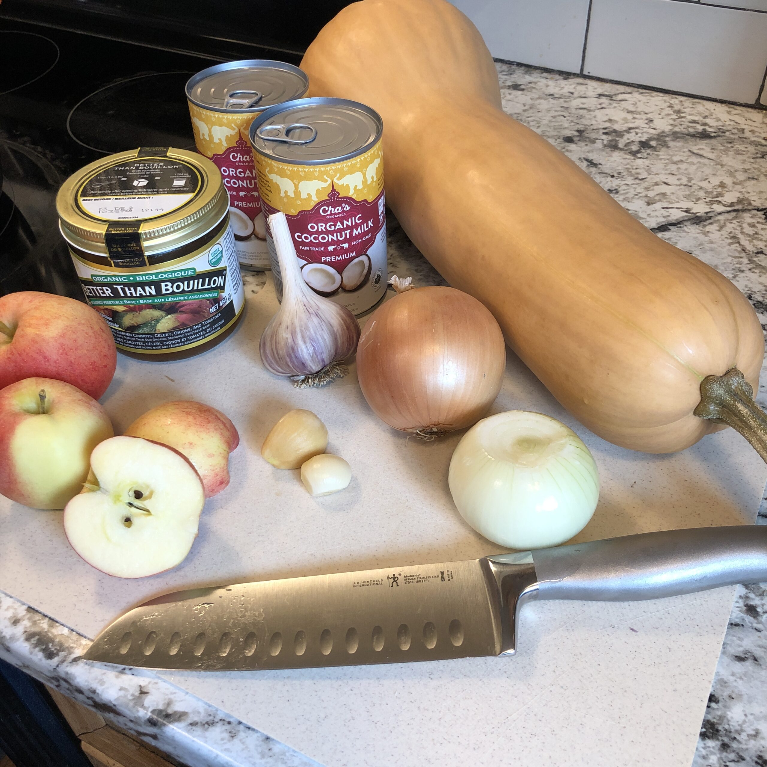 Roasted Apple and Butternut Squash Soup with Sage