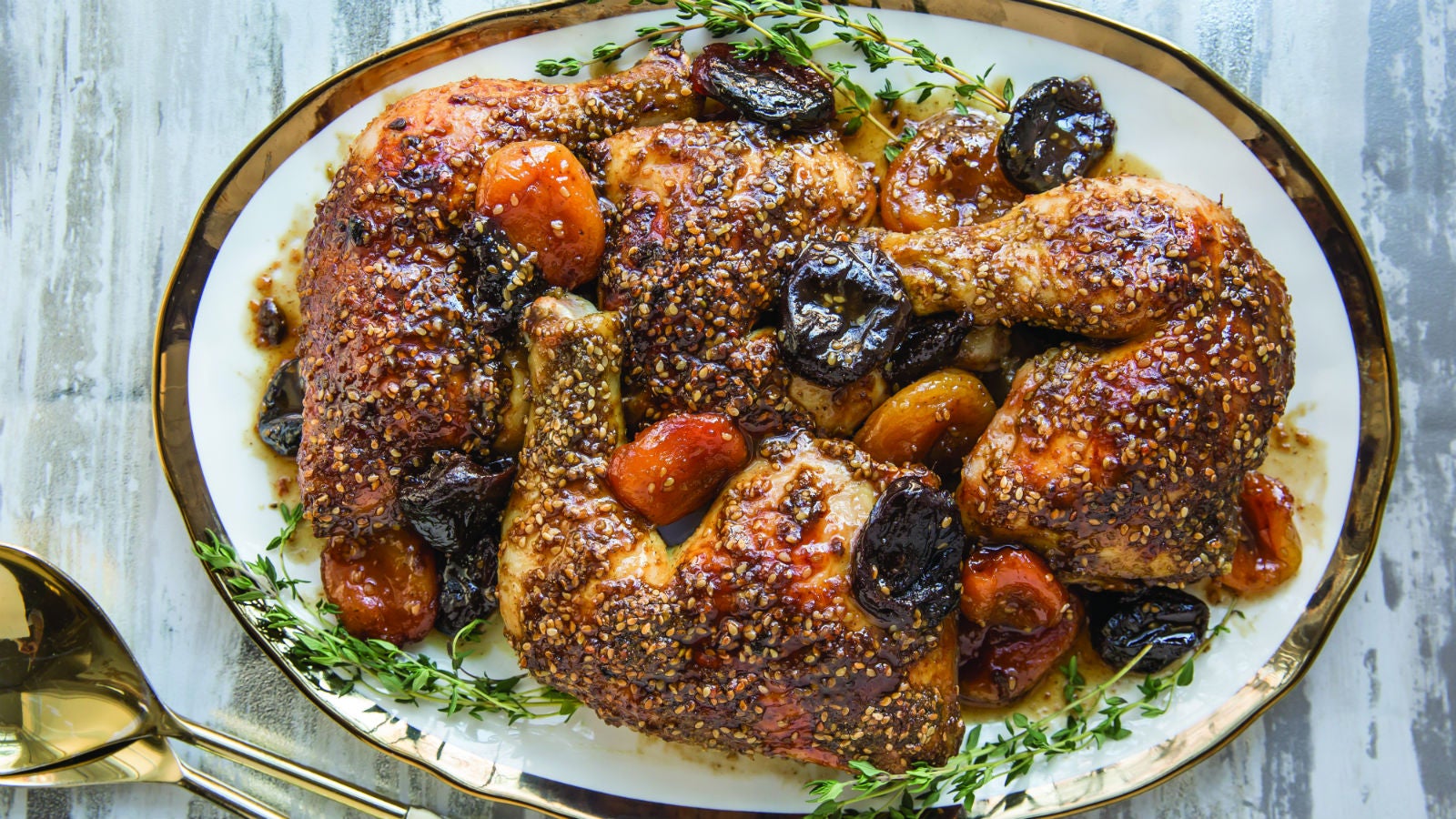 Honey-Roasted Chicken with Pomegranate and Za'atar