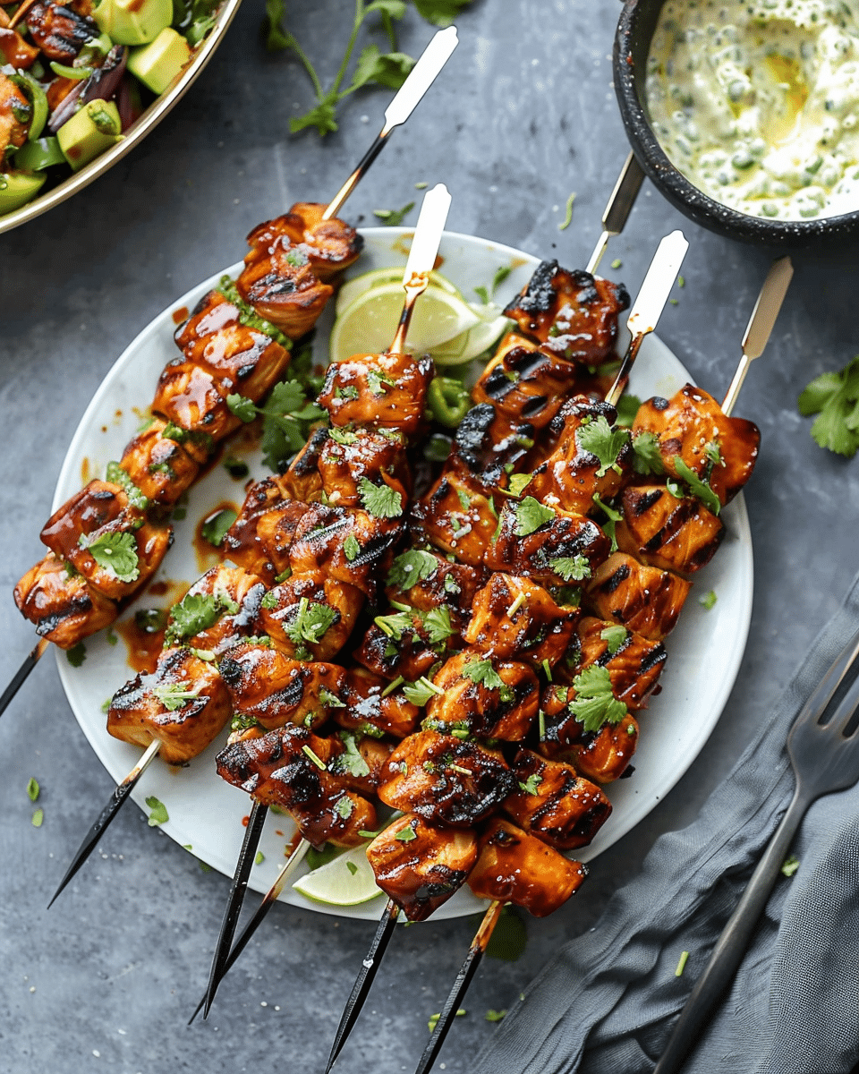 Interactive Puzzle-Inspired Charlotte BBQ Chicken Skewers