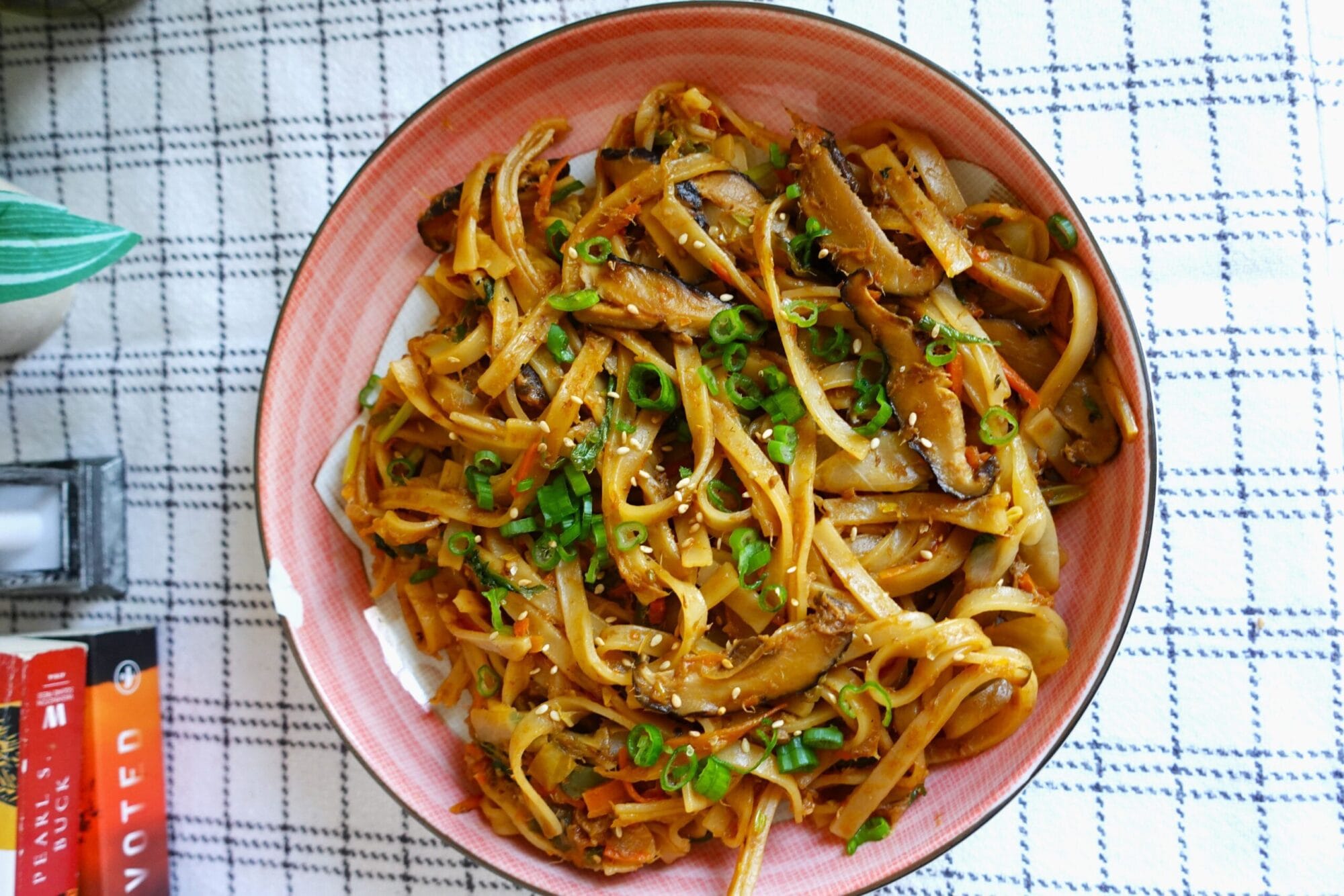 Sautéed Garlic Soy Noodles with Stir-Fried Vegetables