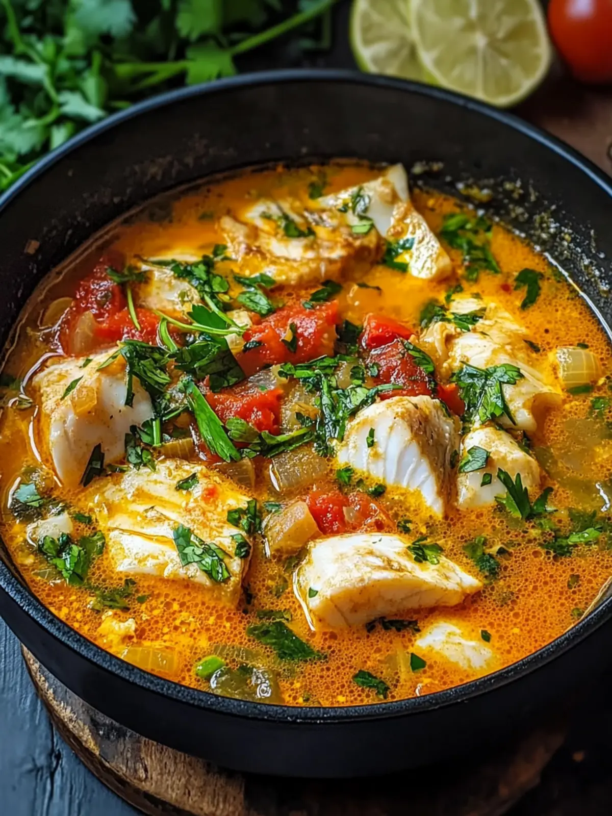 Moqueca-Style Brazilian Fish Stew with Coconut Milk and Dendê Oil