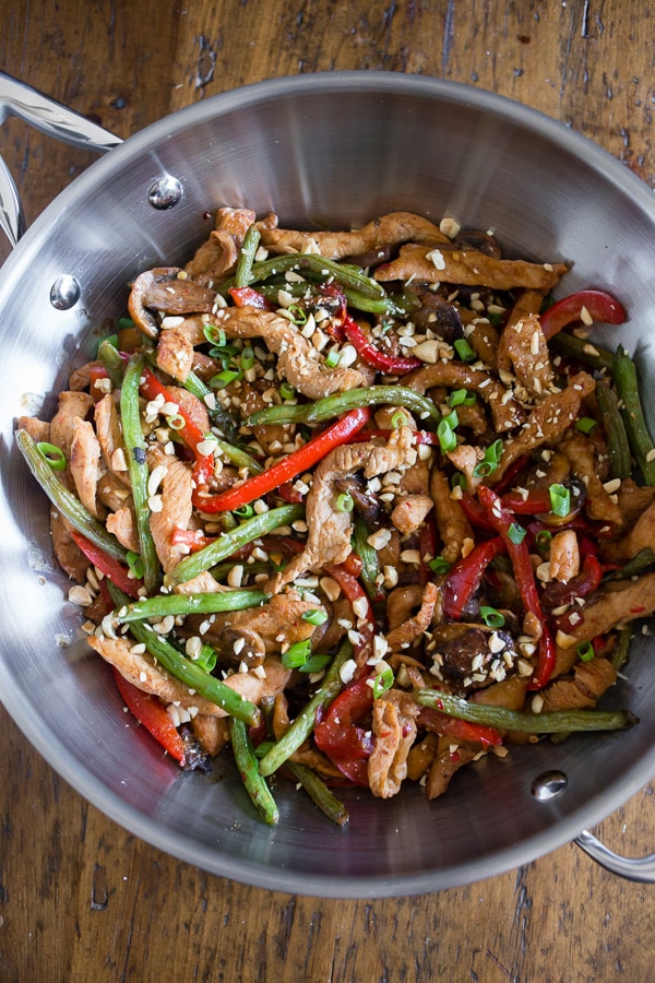 Spicy Stir-Fried Pork with Red Bell Pepper and Garlic
