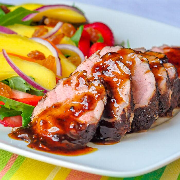 Rum-Glazed Pork Tenderloin with Spiced Plantains
