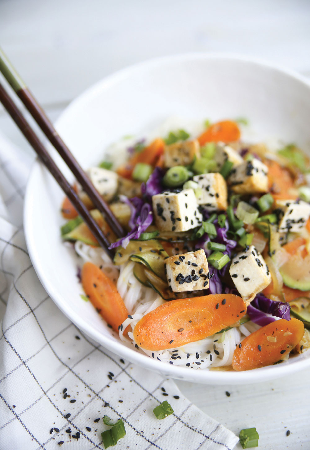 Korean-Inspired Spicy Tofu Stir Fry with Sesame