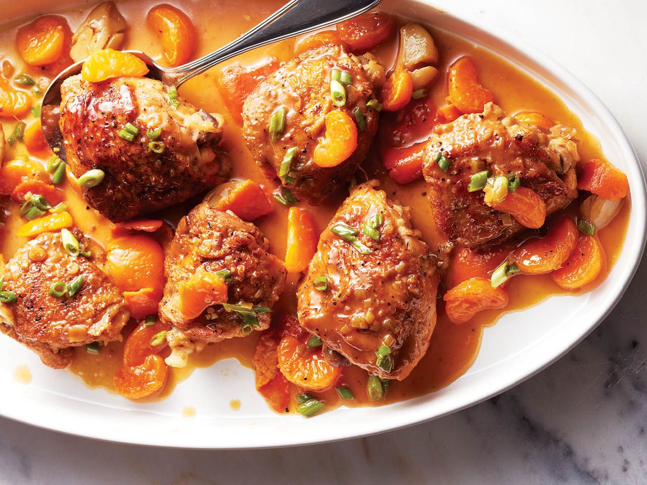 Soy-Braised Chicken Thighs with Scallions and Ginger