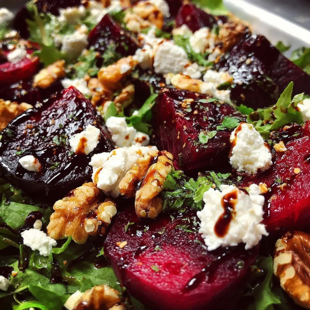 Charred Beet and Goat Cheese Salad with Toasted Pumpkin Seeds