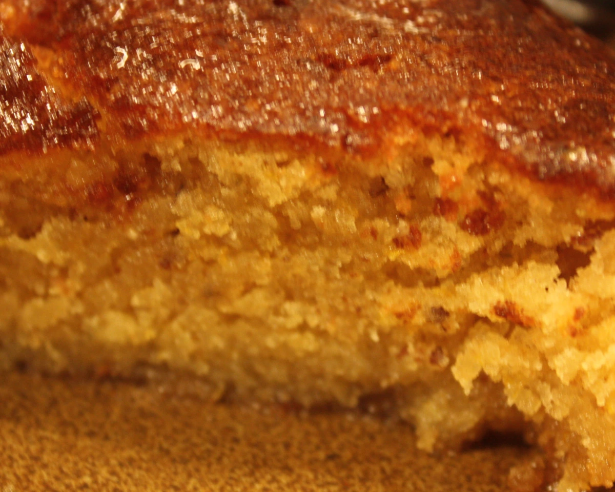 Spiced Orange and Almond Cake with Lavender Honey Glaze