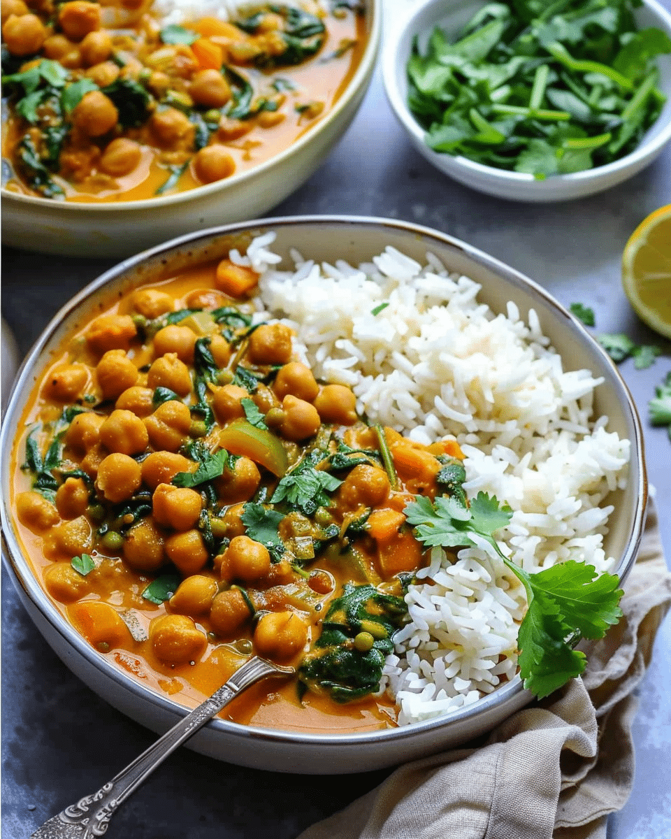Must-Revalidate Chickpea and Spinach Curry with Coconut Milk