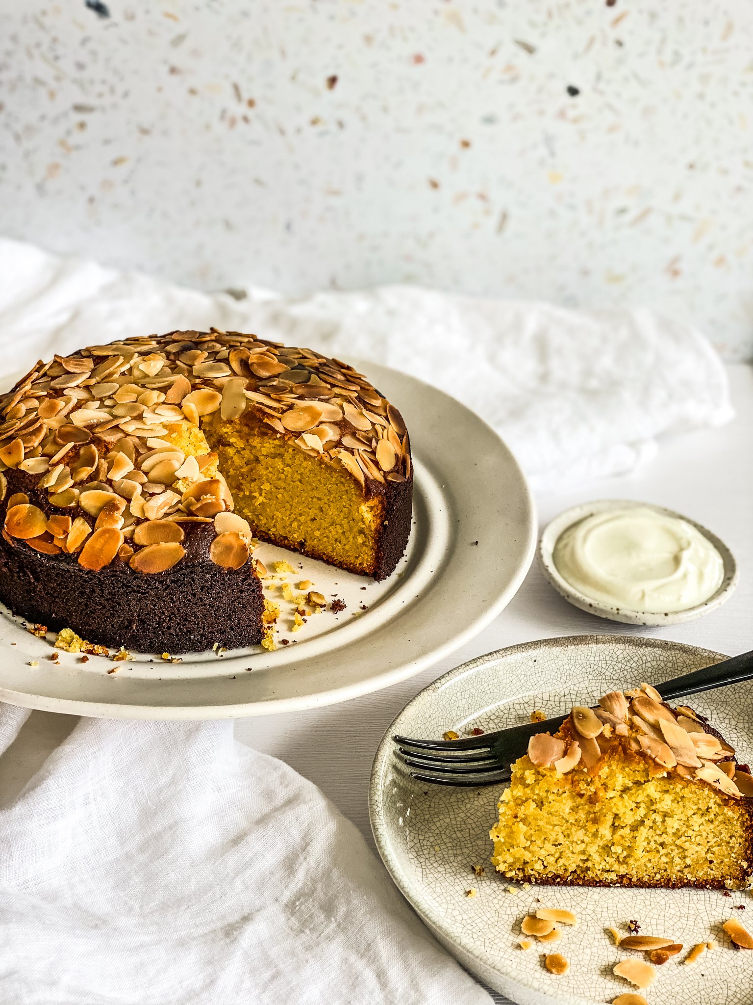 Baked Almond and Lemon Olive Oil Cake