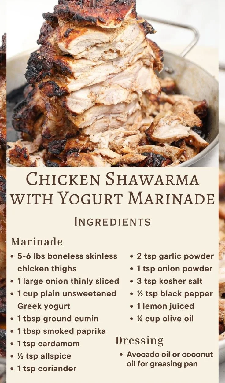 Pan-Sautéed Yogurt-Marinated Chicken Shawarma