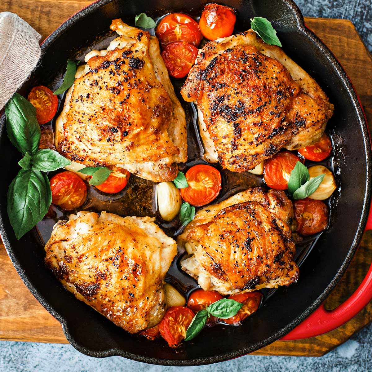 Pan-Seared Chicken Thighs with Garlic and Herb Google Maps Spice Blend
