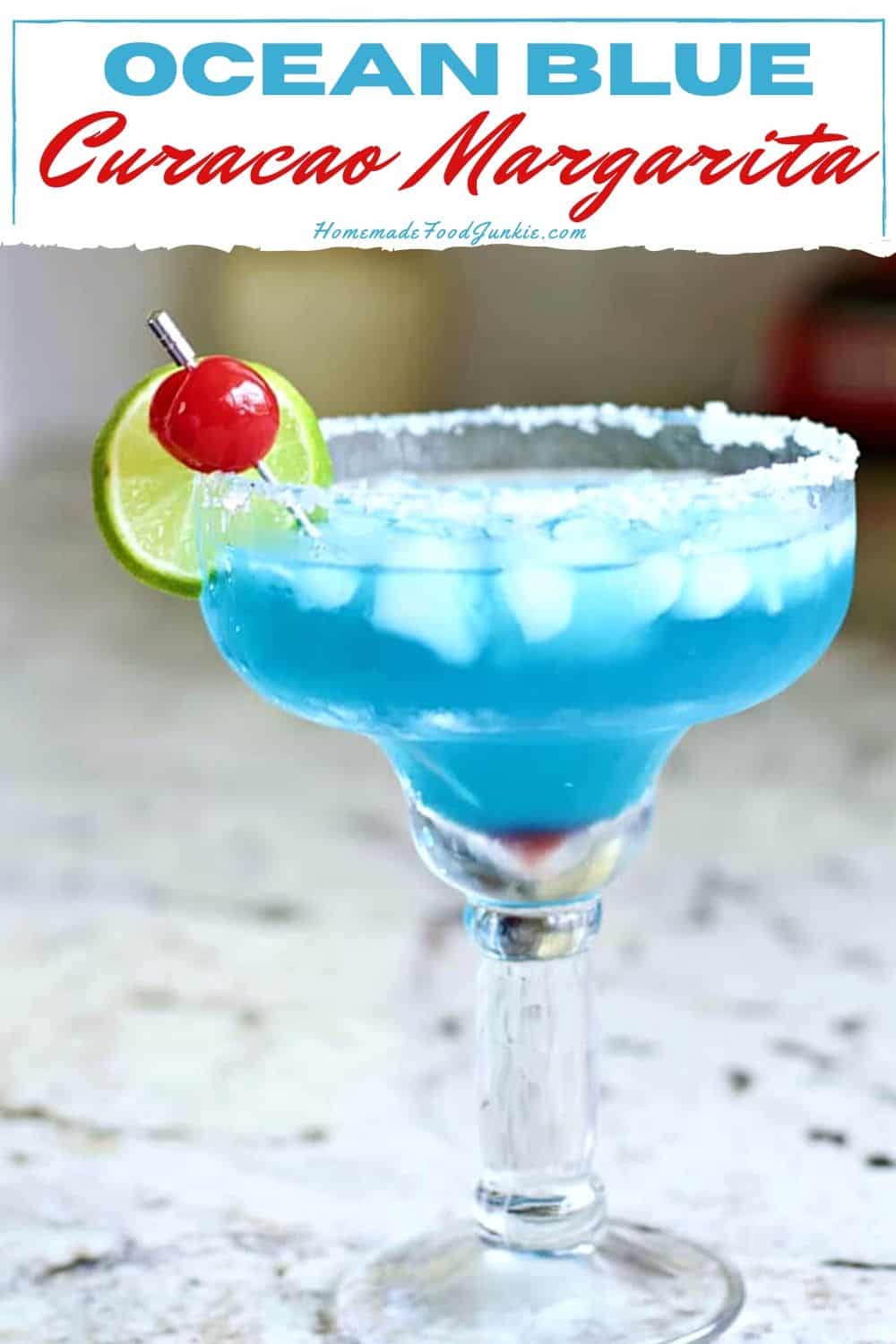 Blue Curacao Citrus Margarita with Grand Marnier