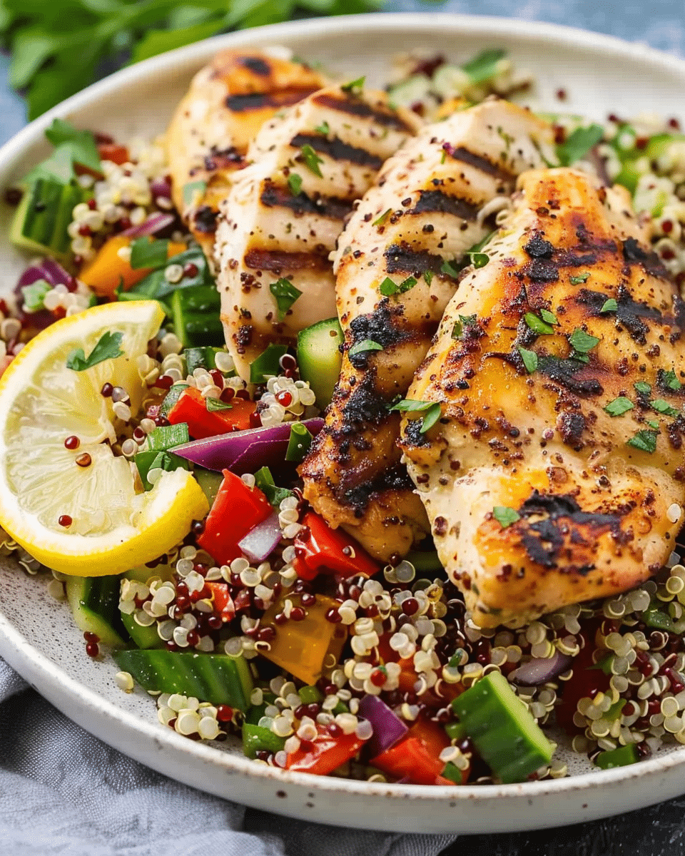 Grilled Citrus-Herb Chicken with Quinoa Salad