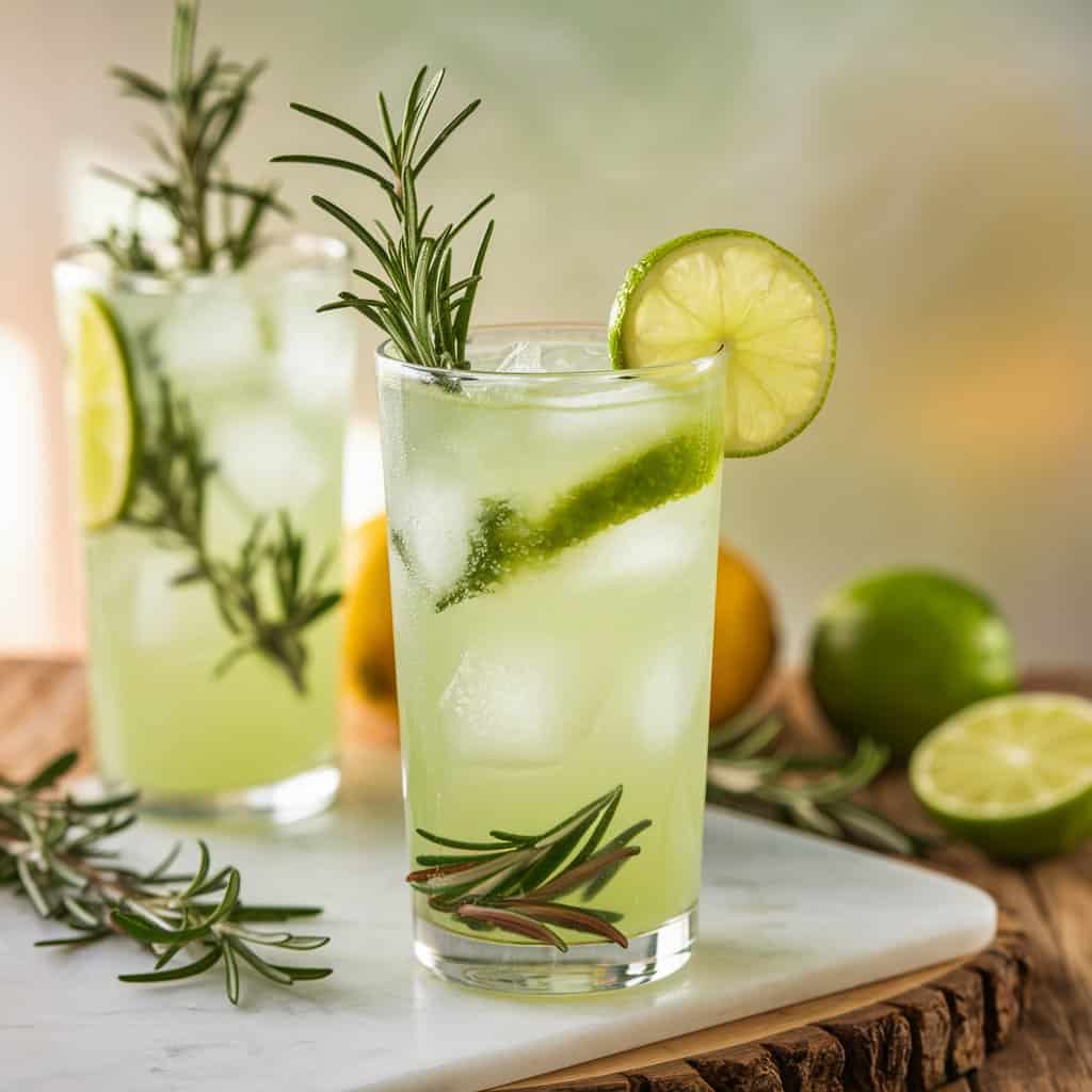 West Side Vodka Cocktail with Fresh Herbs and Lime
