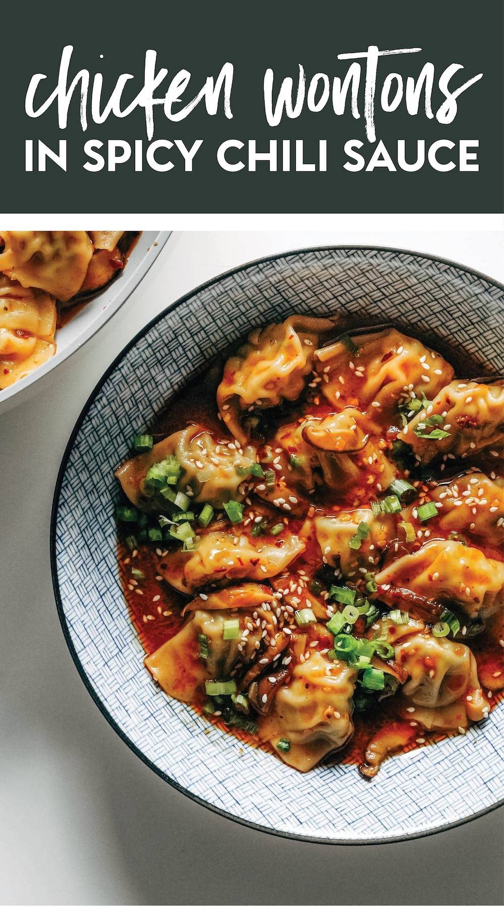 One-Pot Spicy Chicken Wontons in Chili Sauce