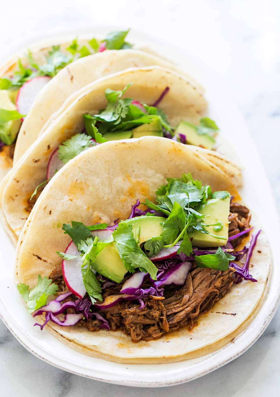 Shredded Pork and Black Bean Slow Cooker Tacos