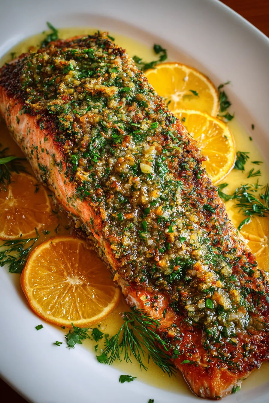 Pan-Roasted Salmon with Tangy Citrus and Herb Vinaigrette