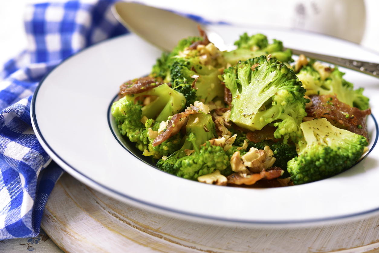 Charred Broccoli Salad with Bitter Walnut Vinaigrette