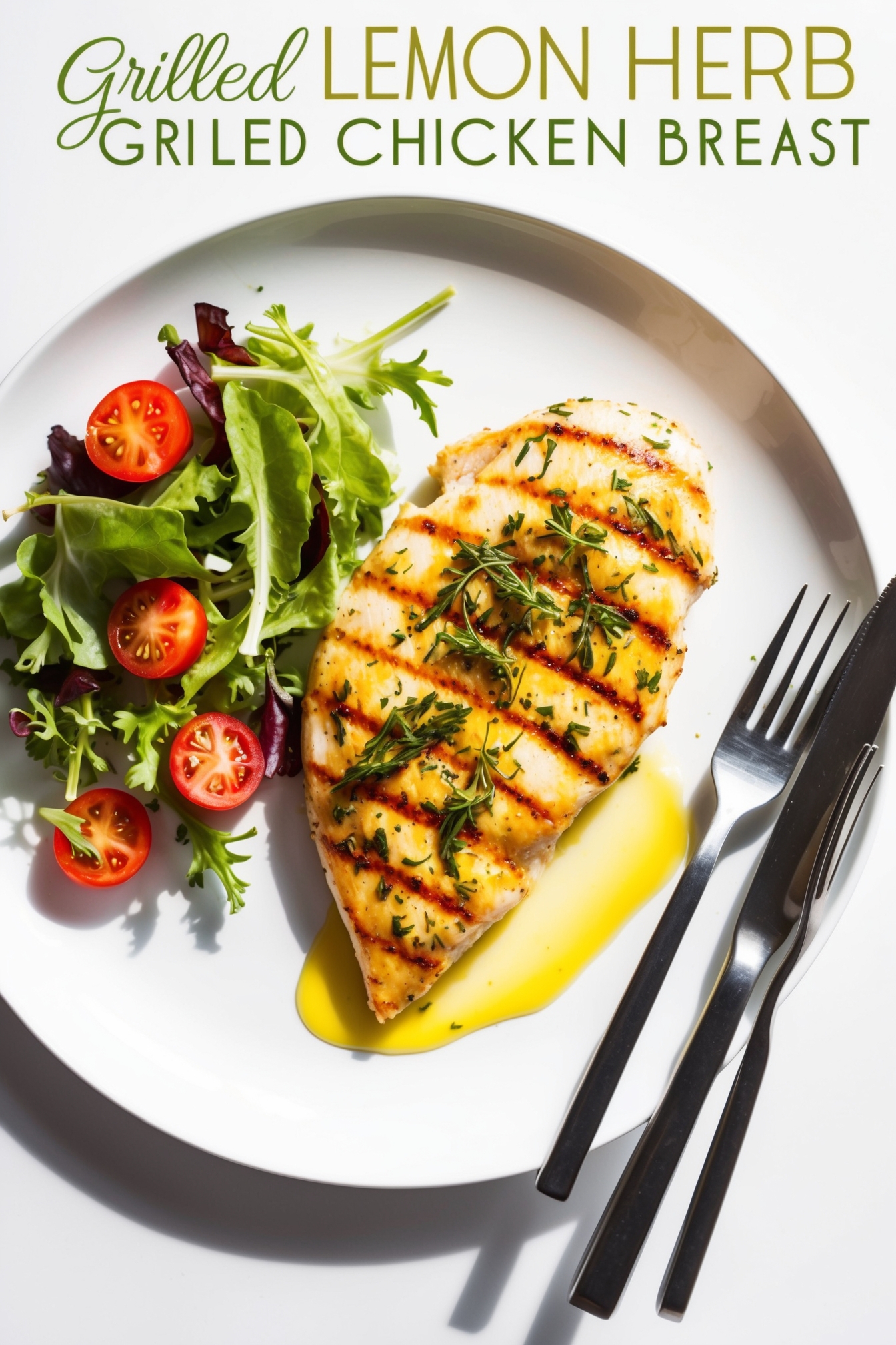 Grilled Herb-Marinated Chicken Breast with Lemon