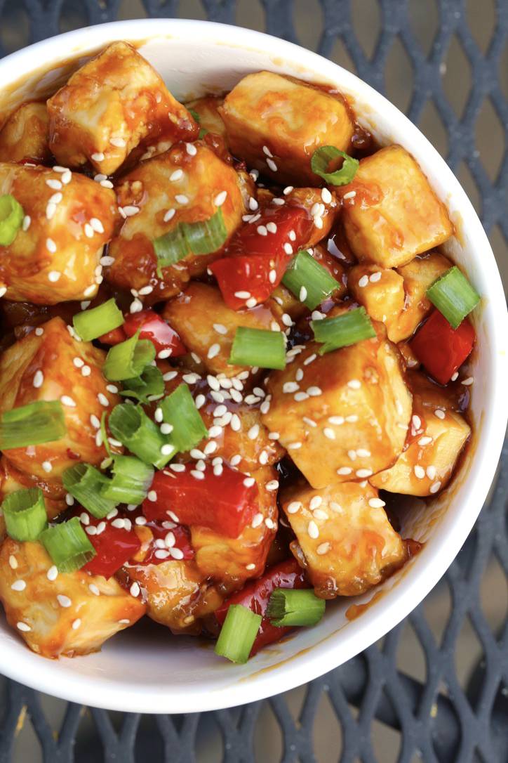 Spicy Korean-Inspired Tofu Stir Fry with Sesame-Garlic Sauce