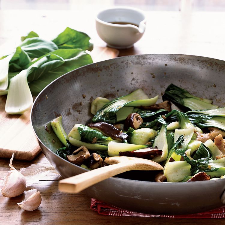Stir-Fried Beef Lo Mein with Bok Choy and Shiitake Mushrooms