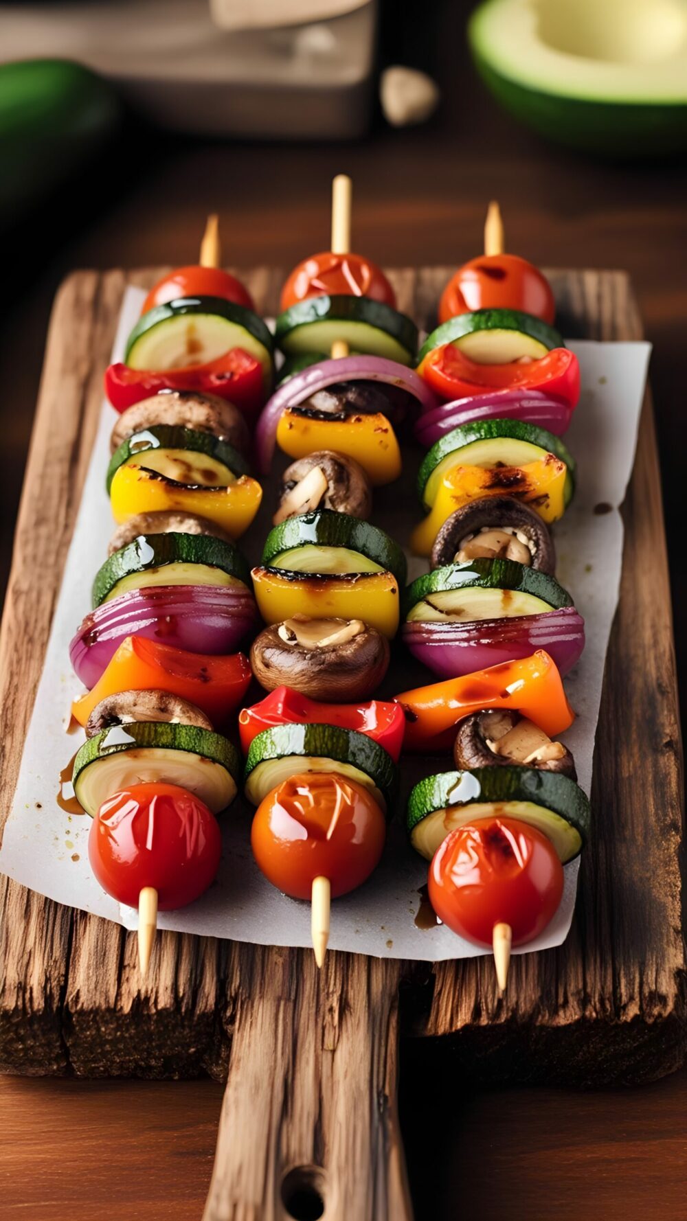 Patio-Style Grilled Vegetable Skewers with Balsamic Glaze