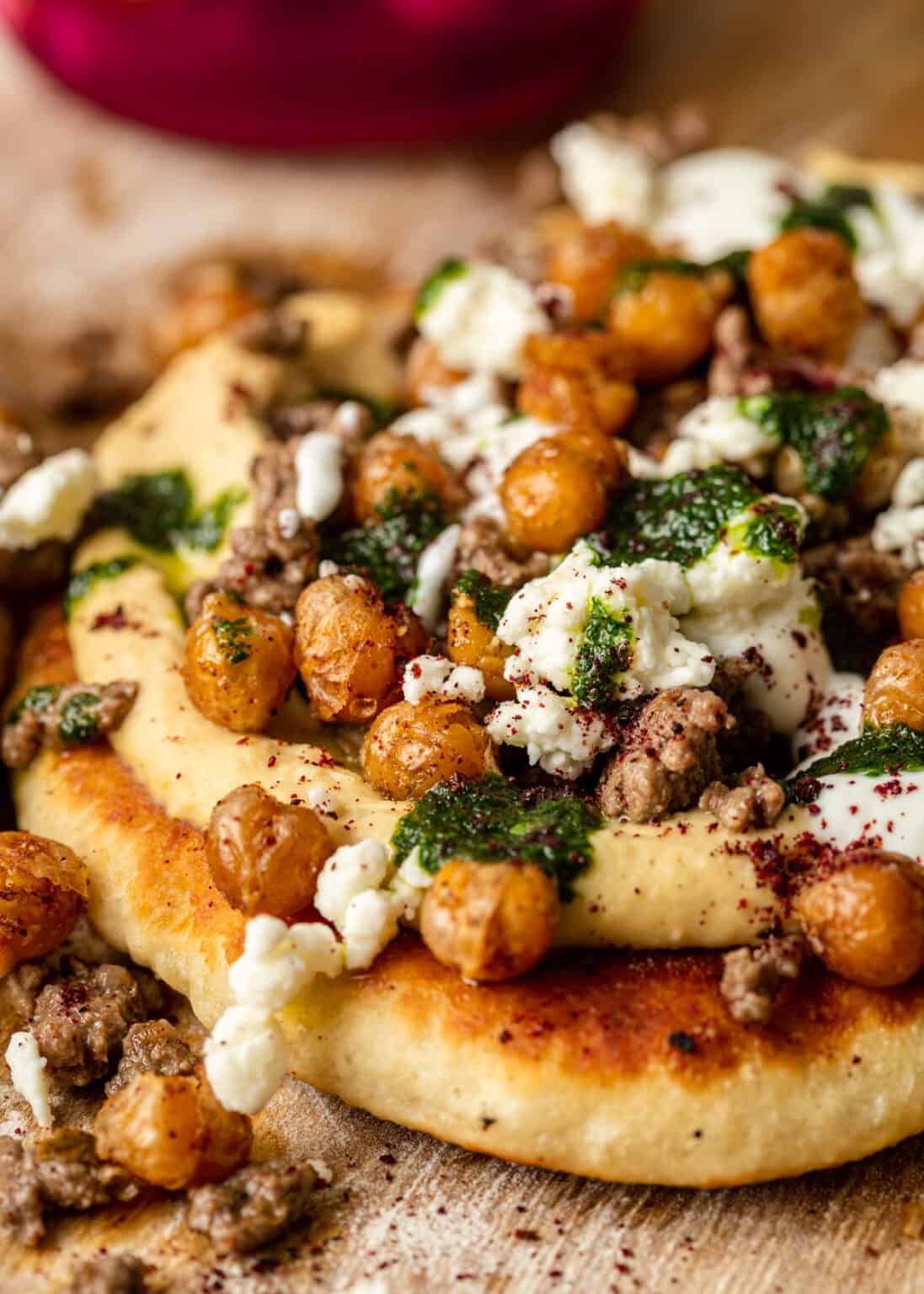 Half-Baked Mediterranean Chickpea and Feta Flatbread
