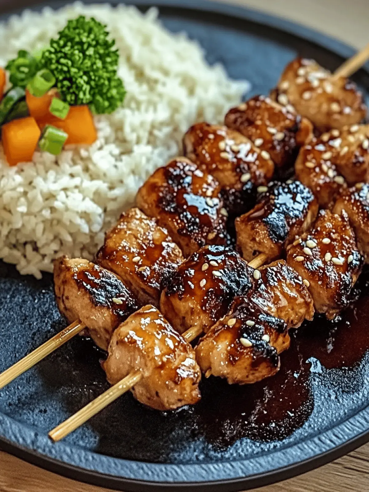 Pan-Seared Chicken Yakitori with Tare Glaze