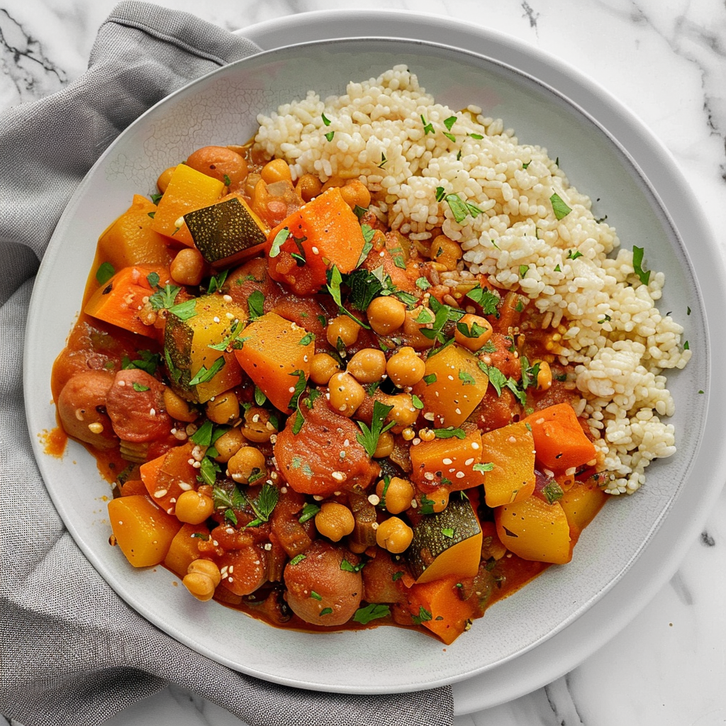 One-Pot Moroccan Chickpea and Sweet Potato Tagine