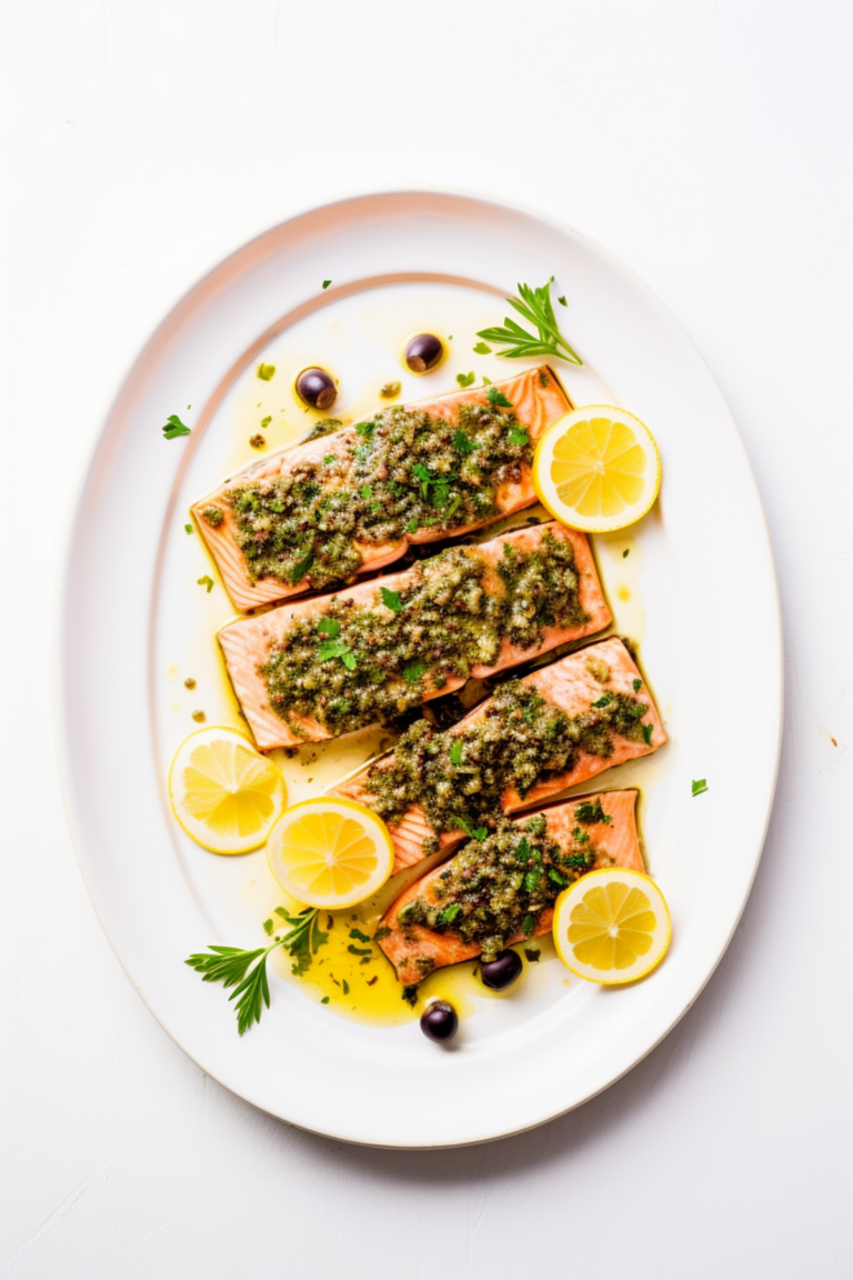 Pan-Seared Salmon with Mediterranean Olive Tapenade