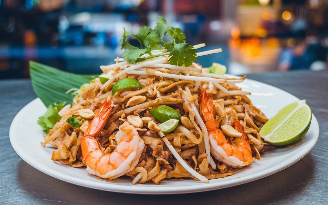 Classic Thai Pad Thai with Tamarind and Peanuts