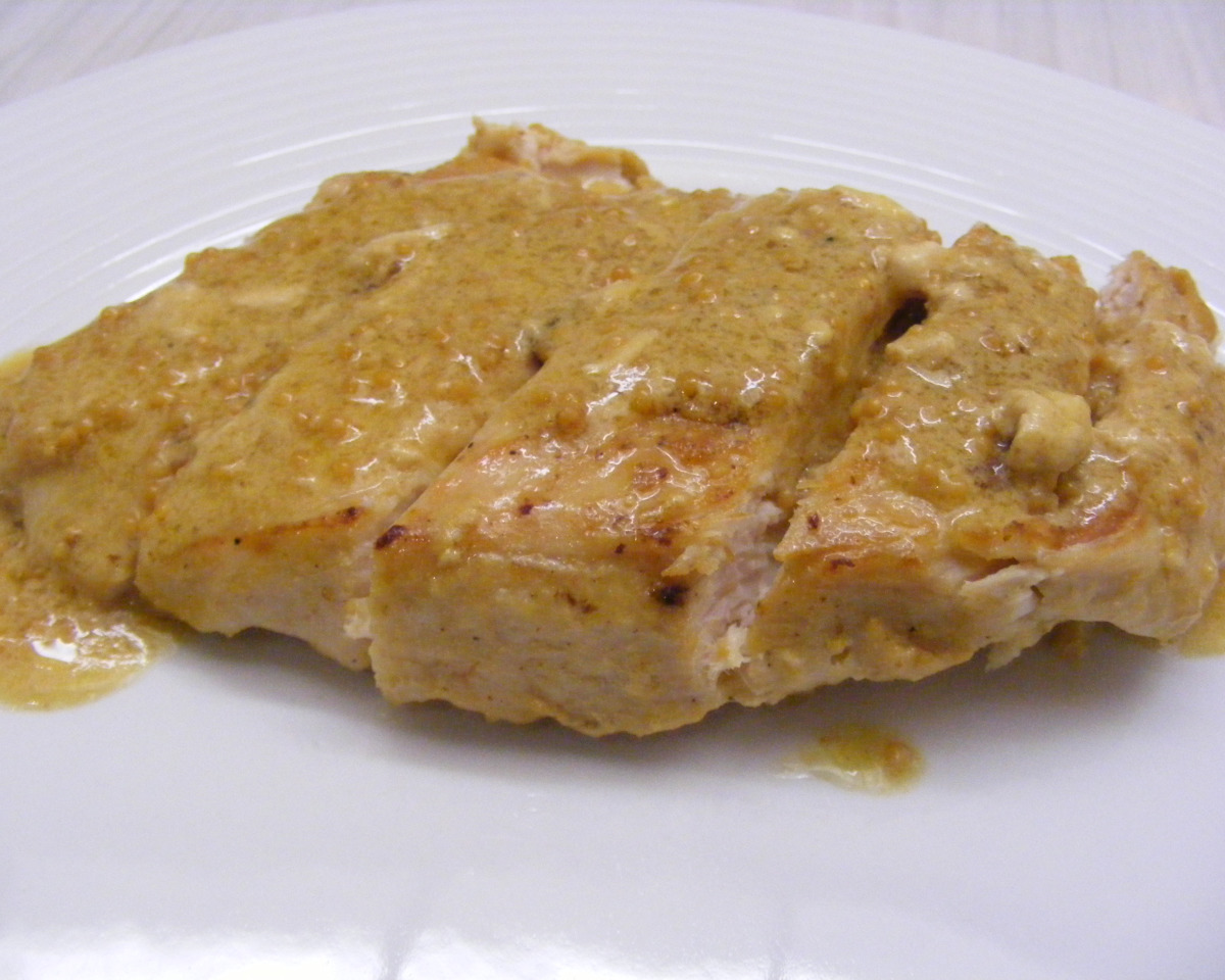 Pan-Seared Chicken with Dijon Mustard and Herb Cream Sauce