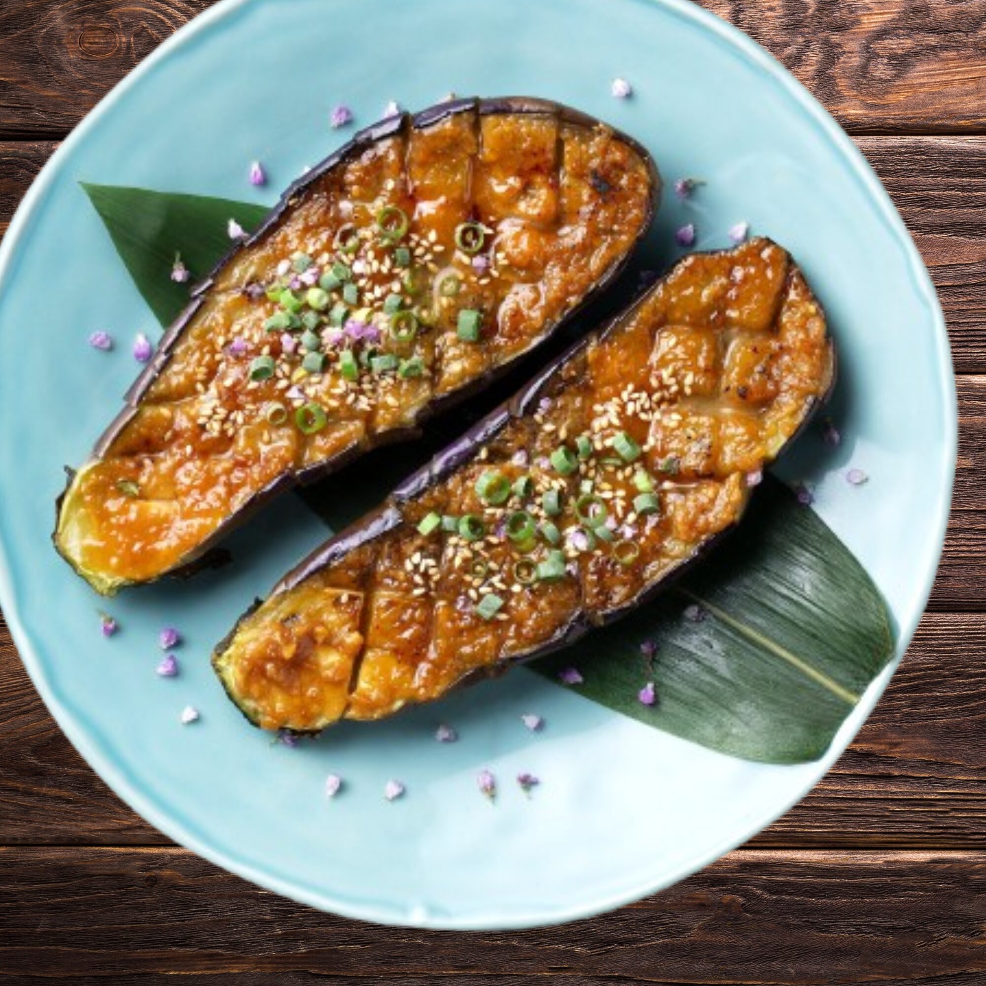Japanese Miso-Glazed Eggplant with Scallion Seconds