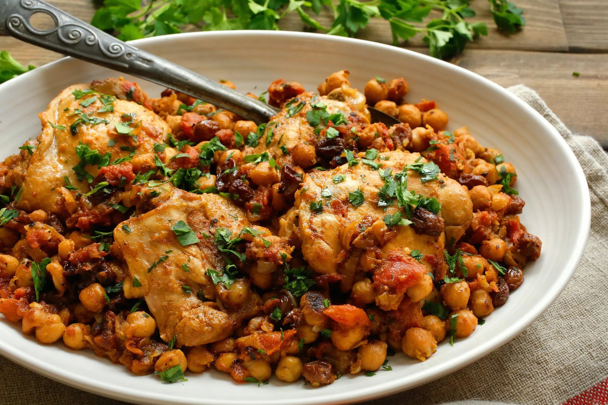 One-Pot Spicy Chicken and Chickpea Stew