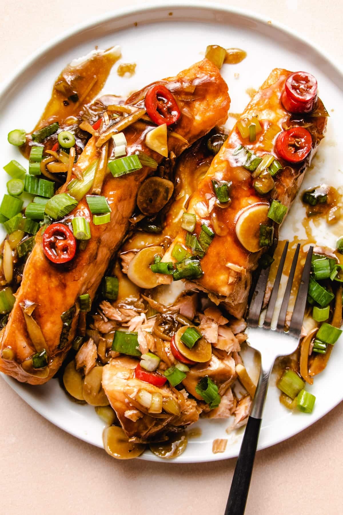 Pan-Seared Citrus Ginger Salmon with Soy Glaze