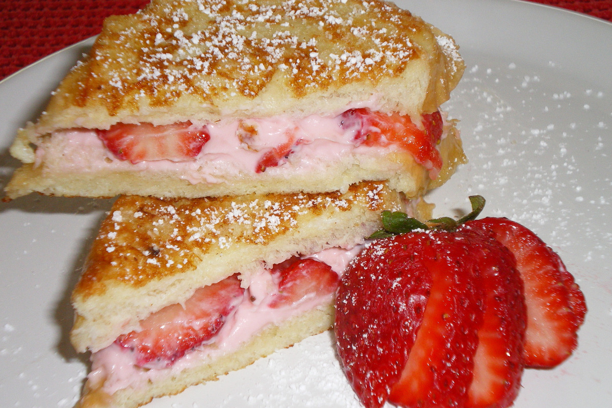 Strawberry-Rosemary French Toast with Maple Glaze