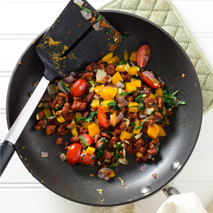 Savory Chickpea & Veggie Scramble