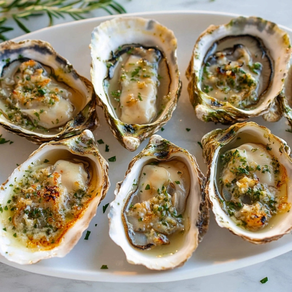Char-Grilled Oysters with Herb Garlic Butter