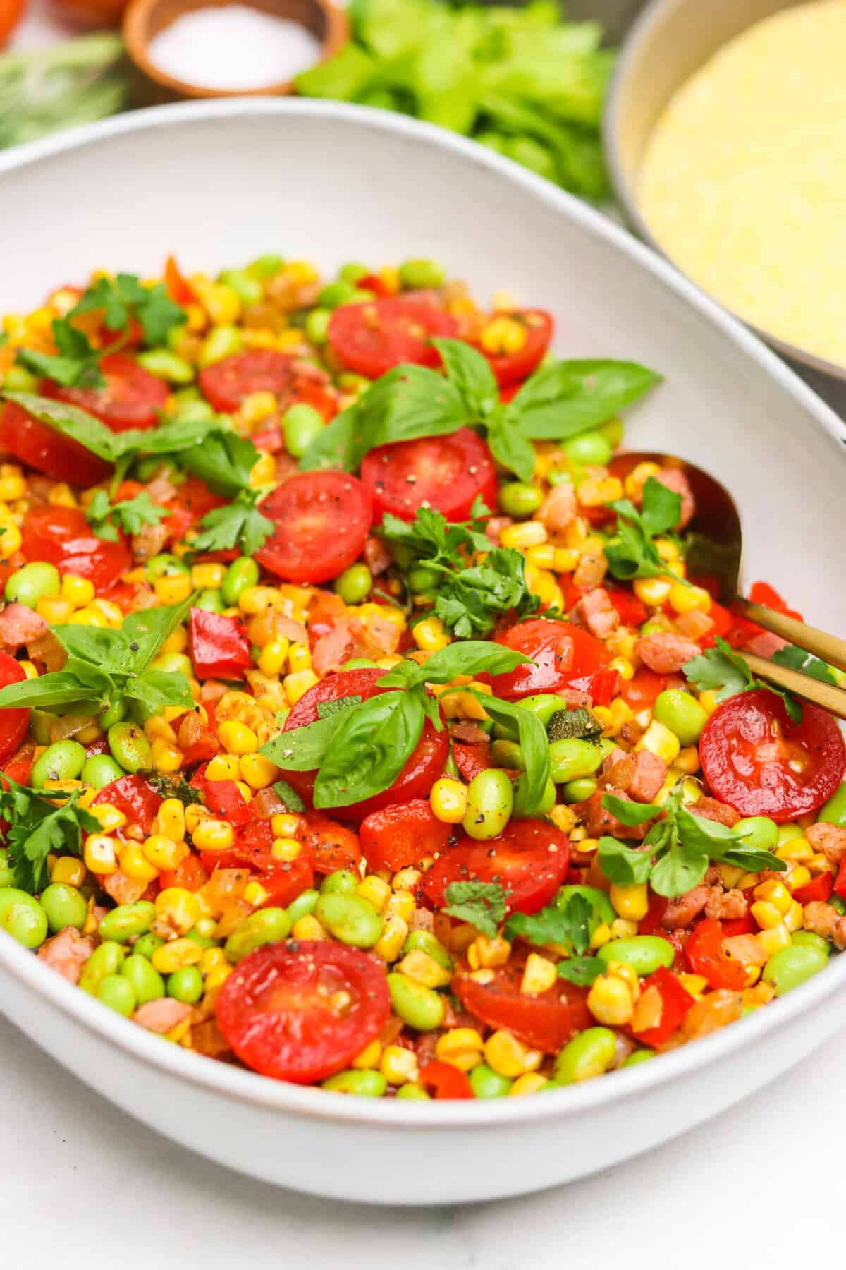 Farmstead Vegetable Succotash with Smoked Bacon