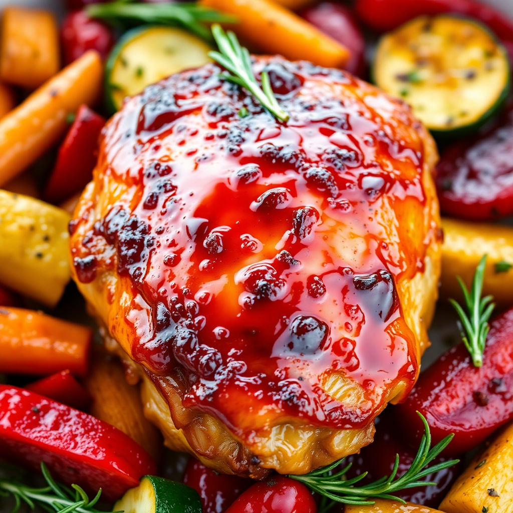 Honey-Glazed Chicken Thighs with Roasted Vegetables