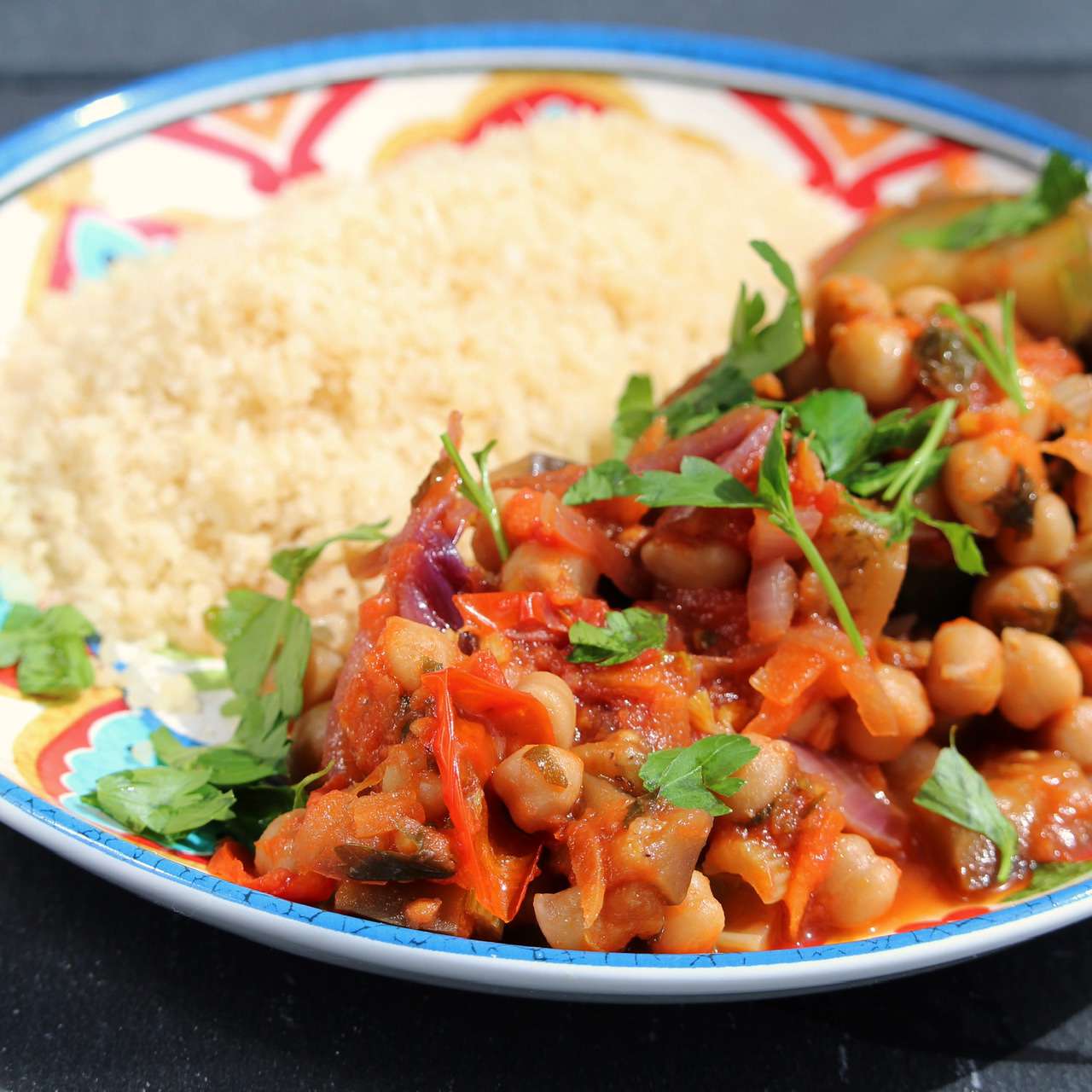 One-Pot Mediterranean Chickpea and Couscous Stew