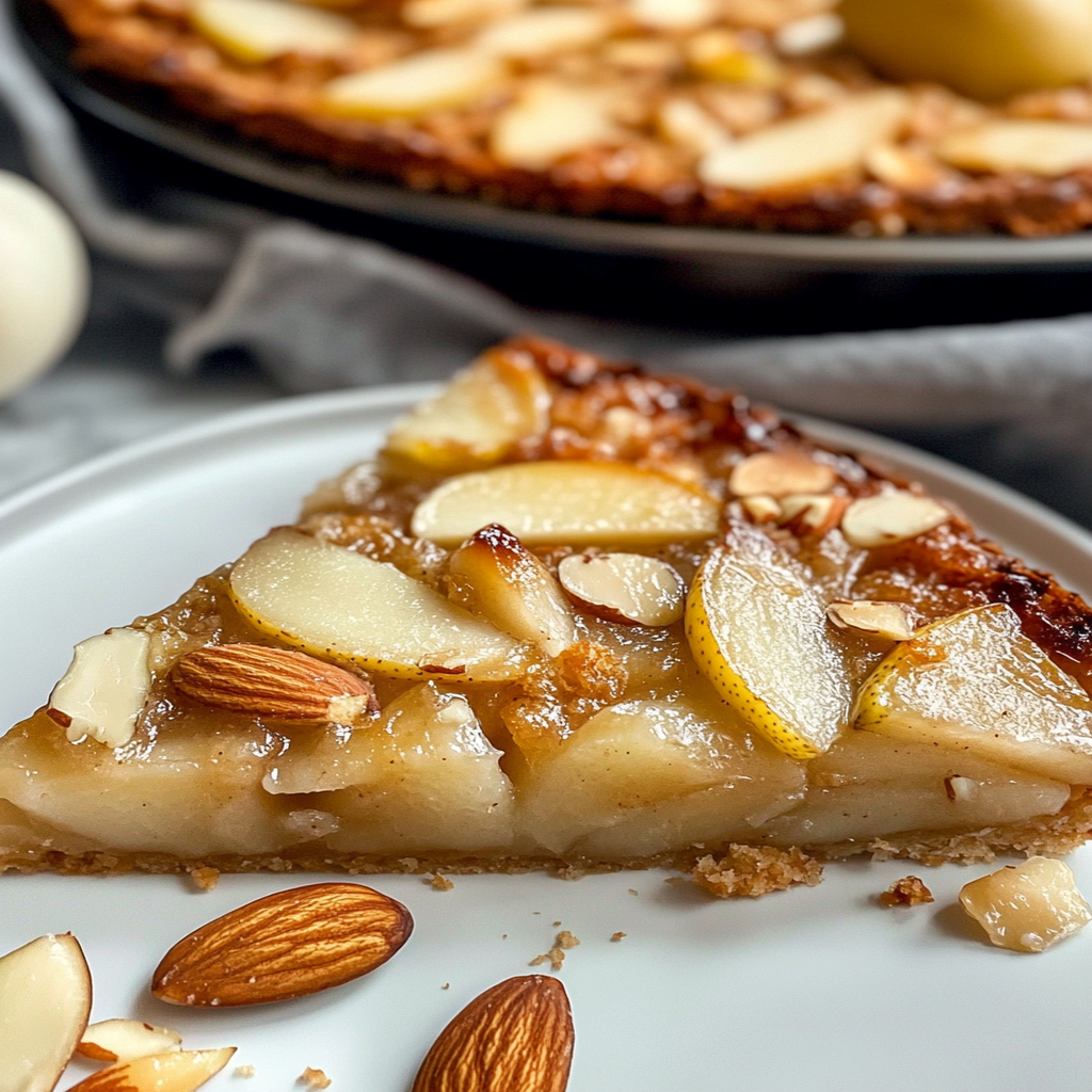 Sheet Pan Spiced Pear and Almond Crisp