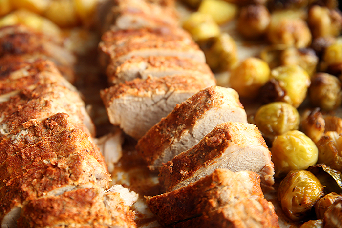 Crispy Sheet Pan Pork Tenderloin with Roasted Root Vegetables