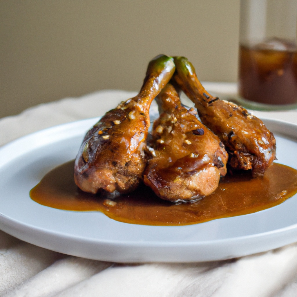 Spiced Blood-Orange Glazed Chicken Drumsticks