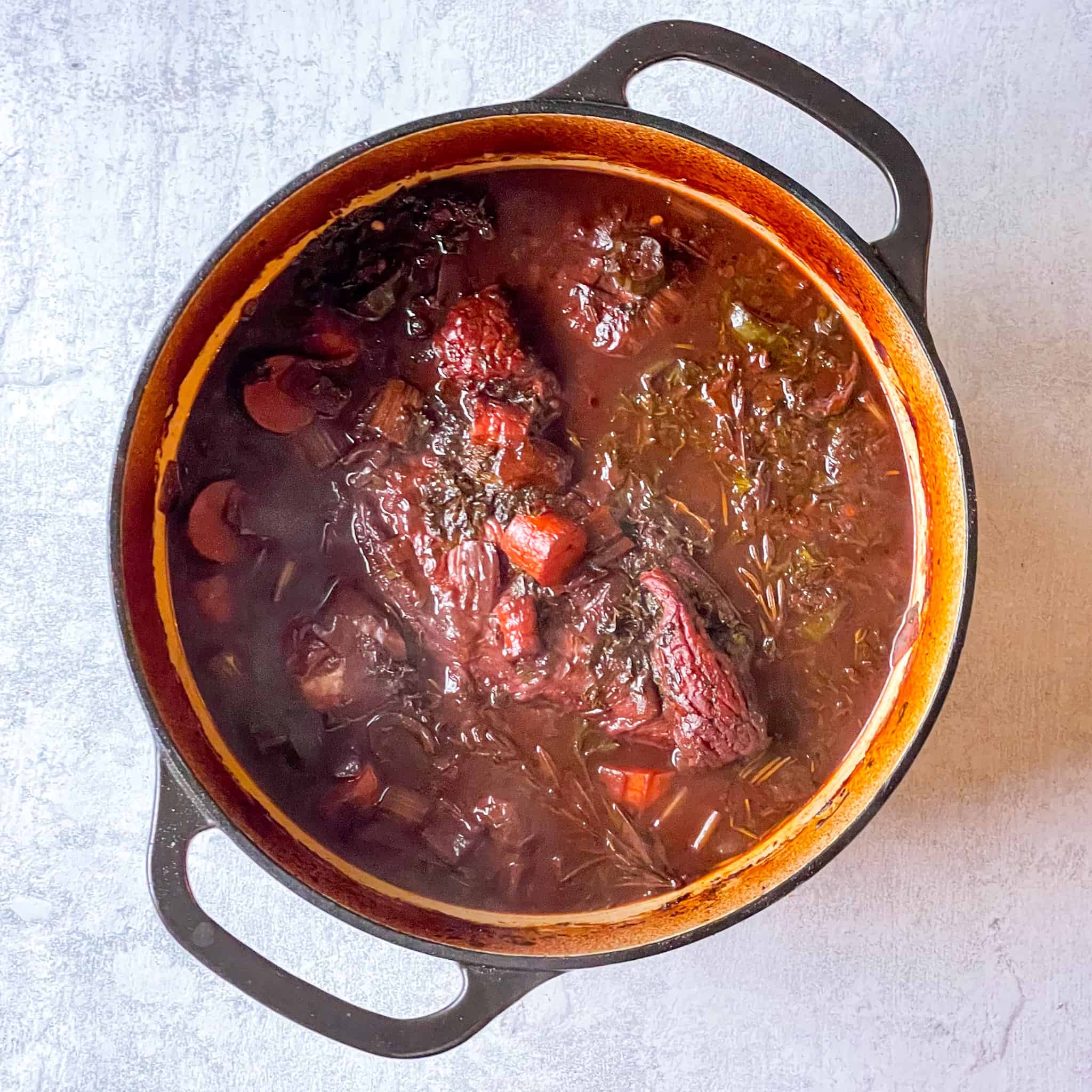 Oven-Roasted Brisket with Garlic and Red Wine Sauce