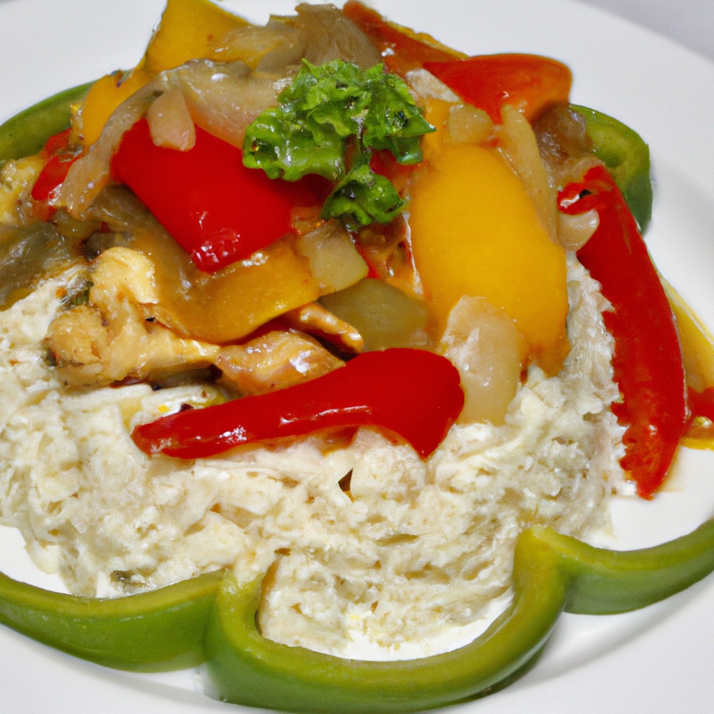 One-Pot Caribbean Chicken and Rice with Bell Peppers