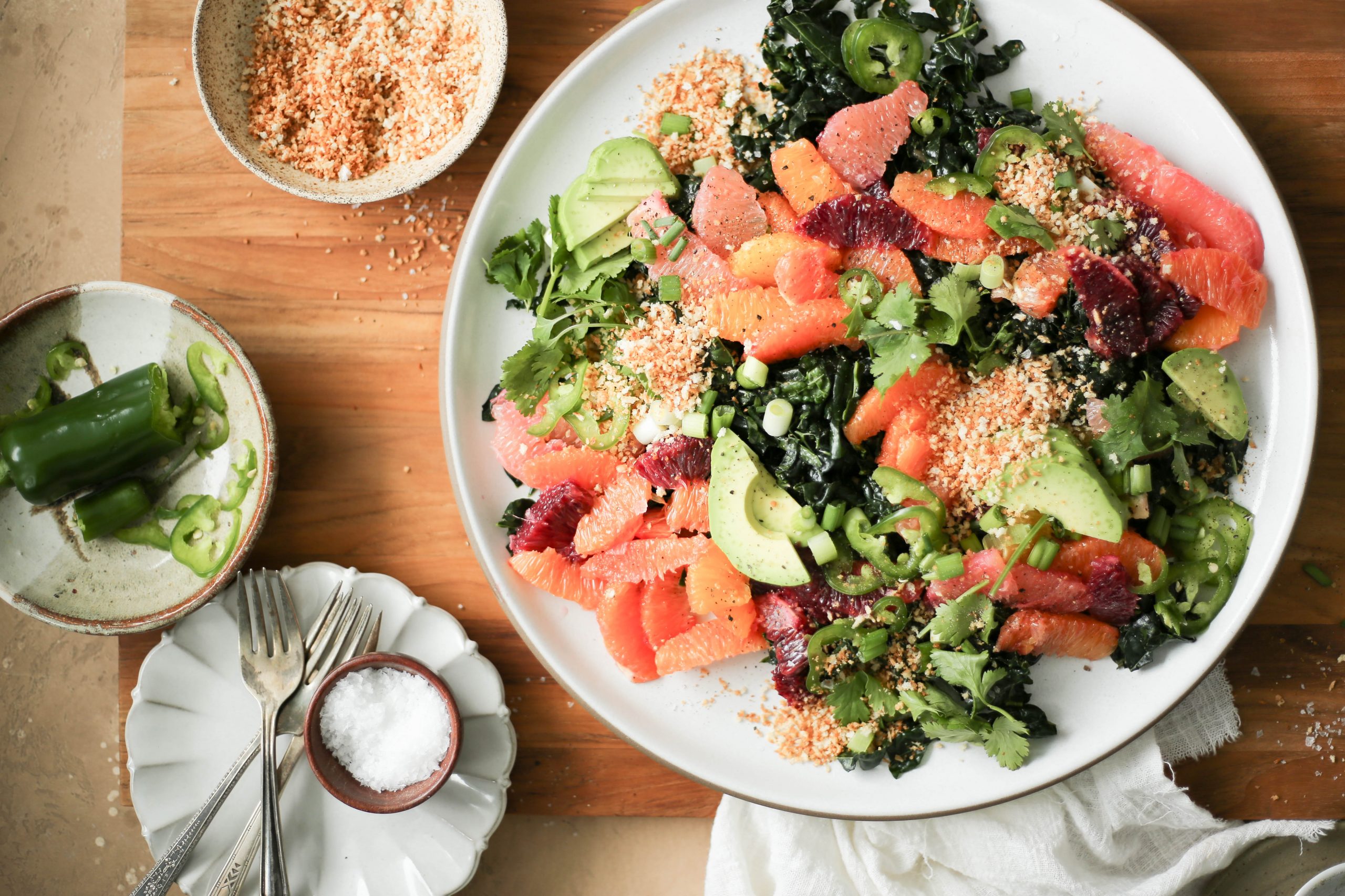 Kale and Citrus Salad with Toasted Walnut Vinaigrette
