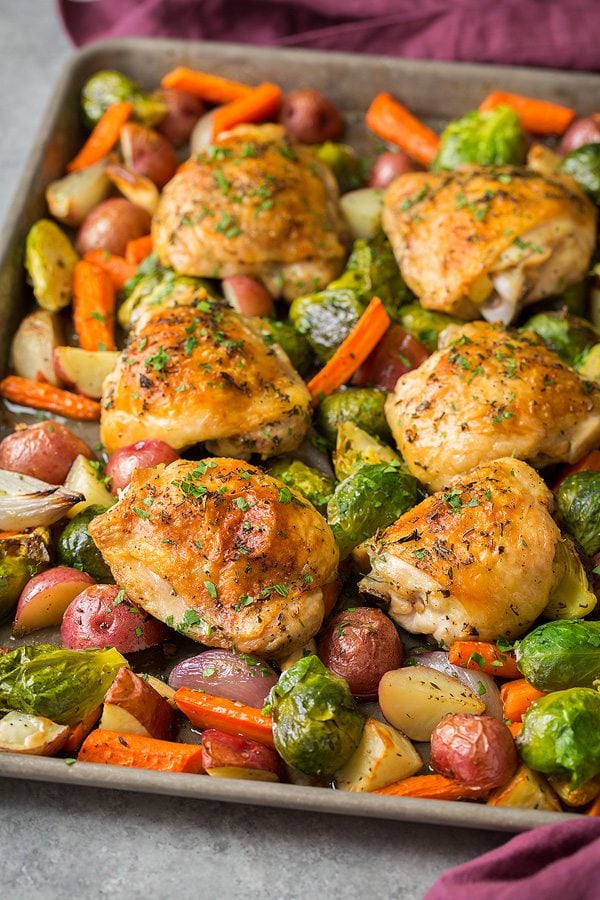 Sheet Pan Maple-Glazed Chicken with Roasted Root Vegetables
