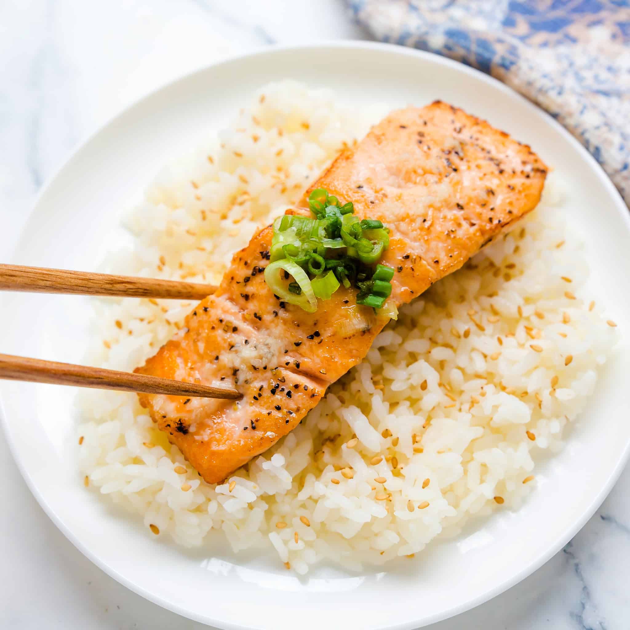Pan-Seared Salmon with Yuzu Kosho and Daikon Radish